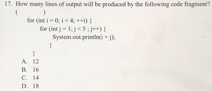 string and the first characters. I ) loop 19. In JAVA, no