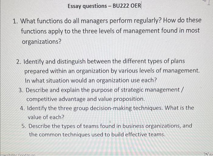  1. What functions do all managers perform regularly? How do these