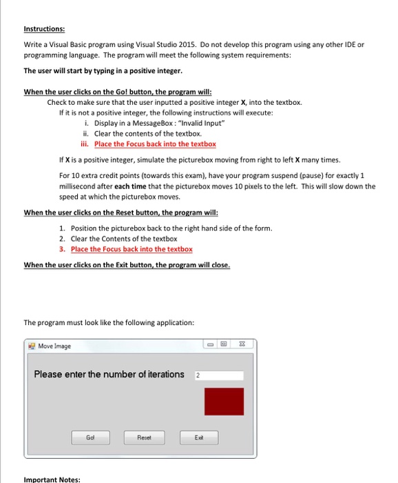  ction Write a Visual Basic program using Visual Studio 2015. Do