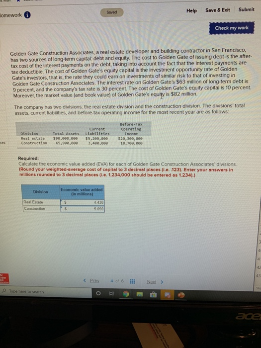  Saved Help Save & Exit omework Submit Check my work Golden