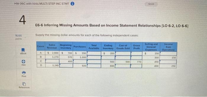  HW 06C with hints MULTI STEP INC STMT Seved 4 E6-6