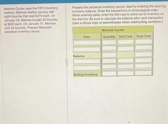  first question and second question please answer. thank you Melrose Cycles