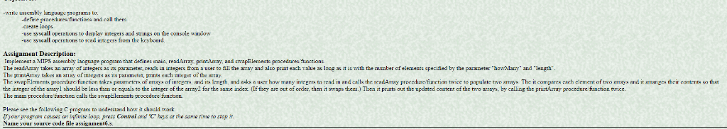  //The readArray procedure reads integers from user input and store them