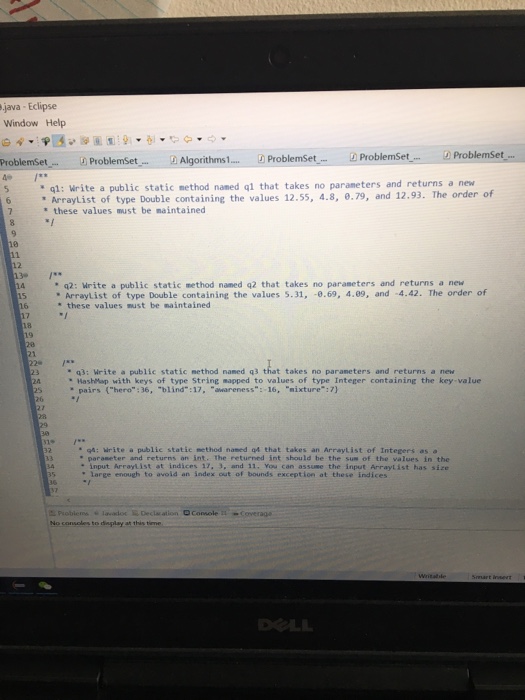  .java-Eclipse Window Help . ProblemSet Problemset Problemet. Problemset D Probleset ProblemSet