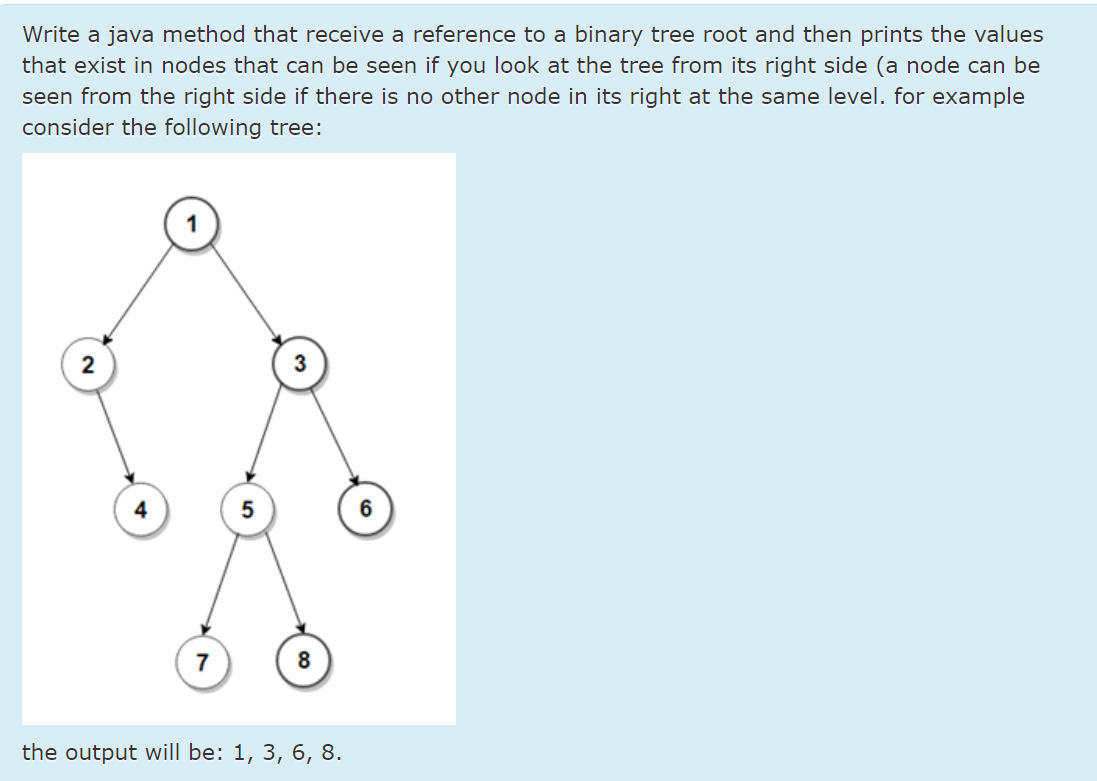 data structure using java (not c++) Write a java method that receive