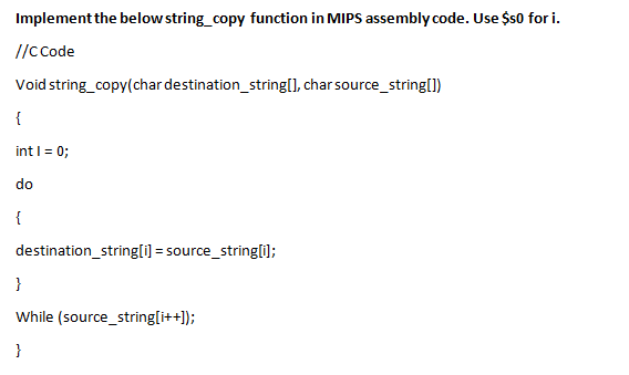Need help to answer this with explanation please. Implementthe below string_copy function