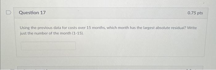 correctly, try "Paste Special-Unicode Text." Given the following data for costs (in