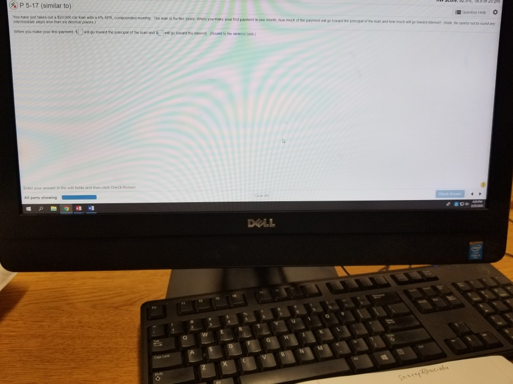  pls help. K P 5-17 (similar to) E Question Help You