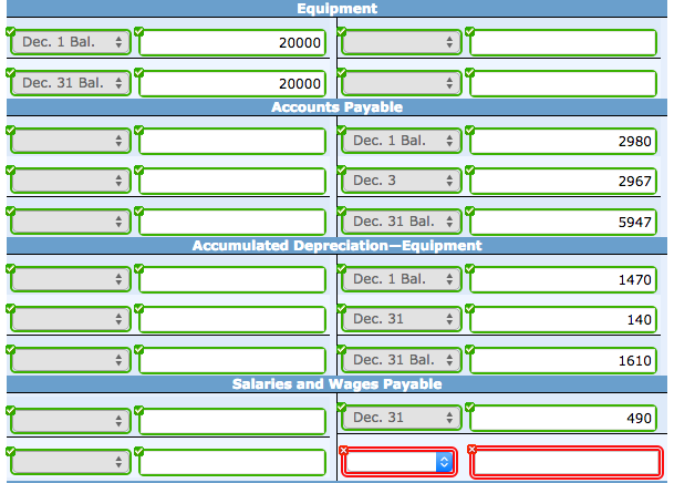 $1,470 2,980 10,700 16,762 $31,912 Cash $6,550 Accumulated Depreciation- Equipment Accounts Receivable
