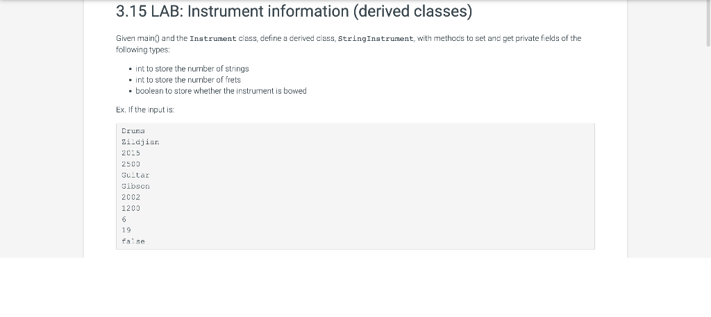 I need answer for this please Given main0 and the Instrument class,