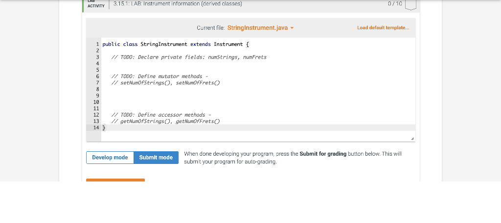 fields of the following types: - int to store the number of
