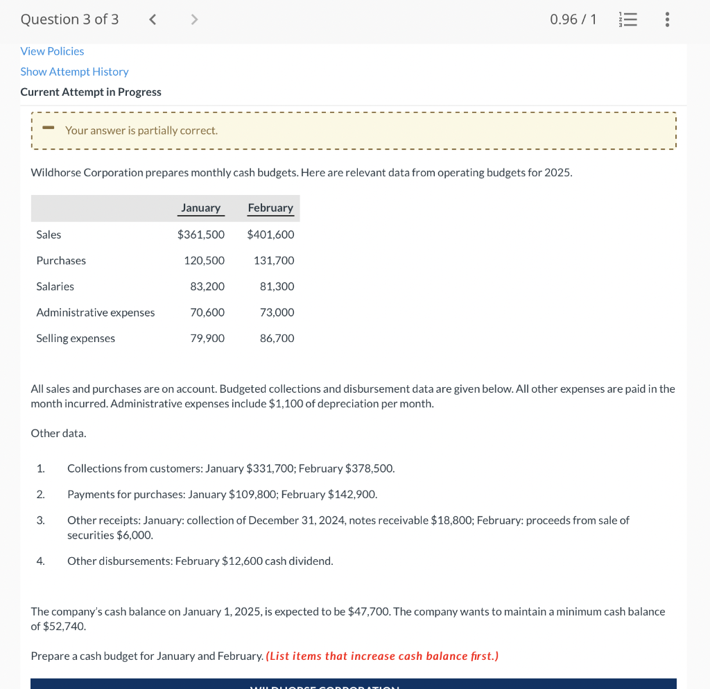  View Policies Show Attempt History Current Attempt in Progress Your answer