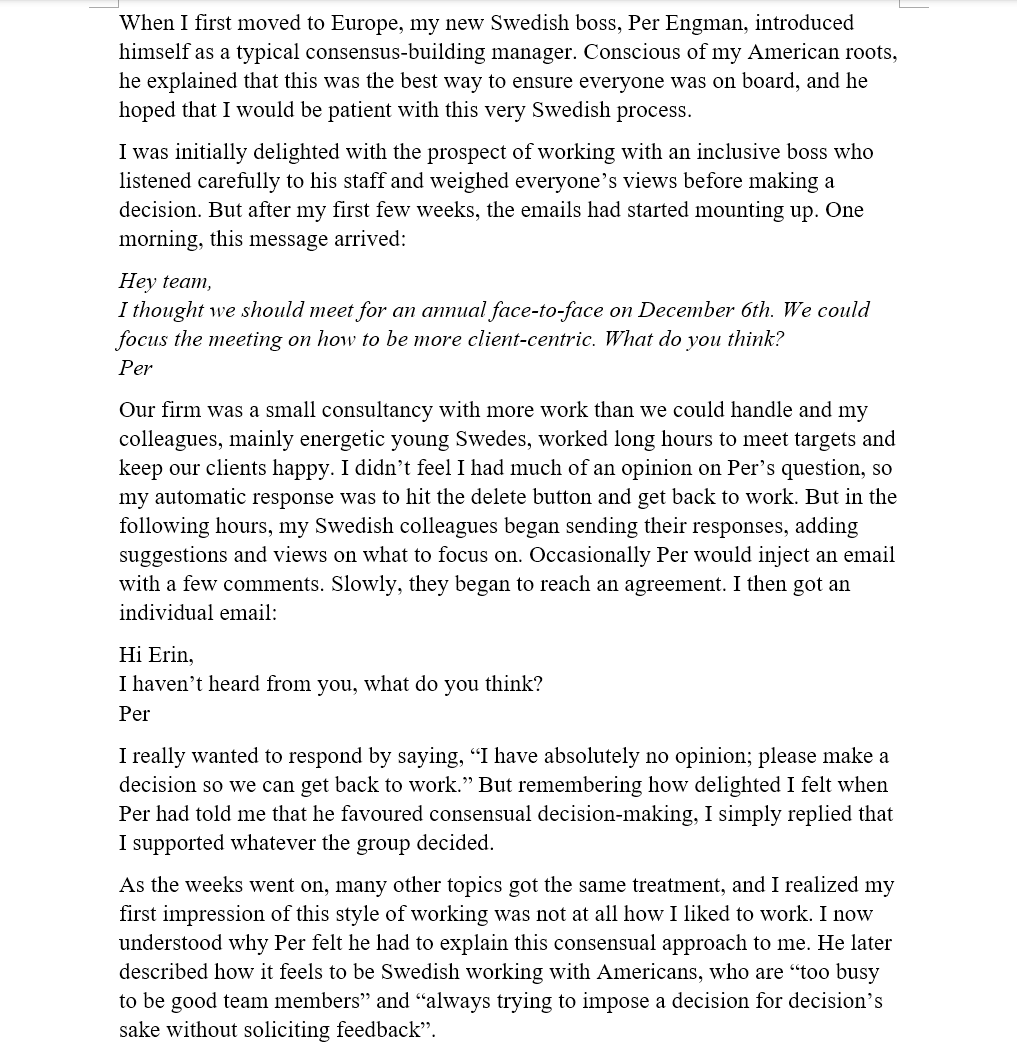 Please read the article carefully. Please choose four key messages that you