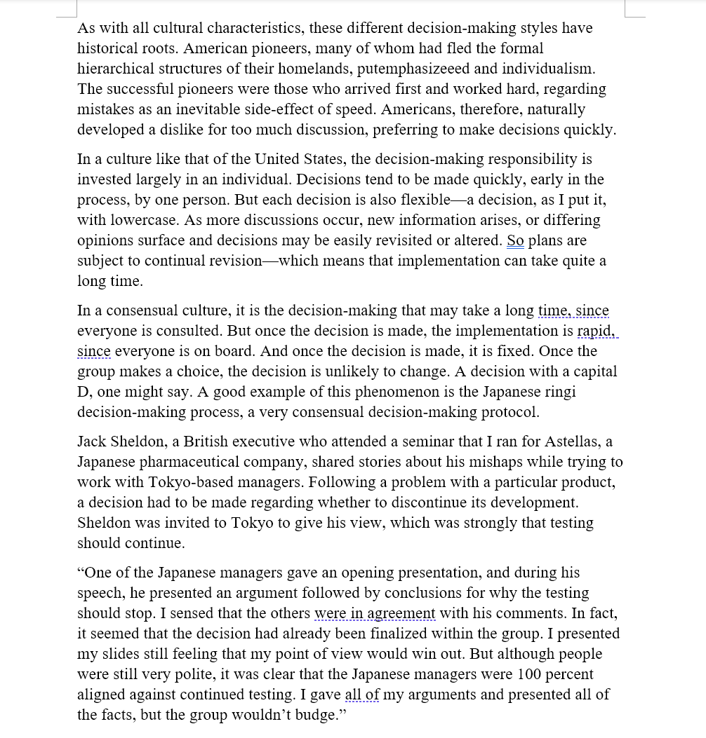 think could be helpful for you when working in a multicultural team