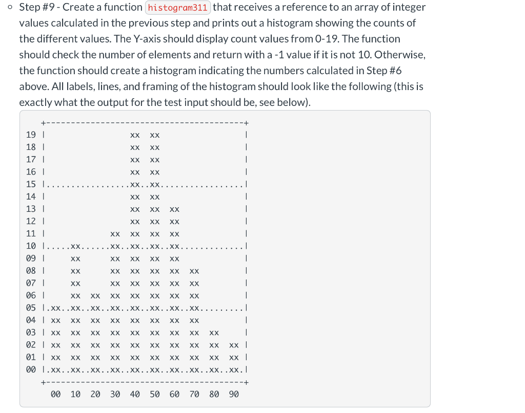 i; int hist_array[10]; /* Preamble inforamtion */ printf( "CMPSC311 - Assignment #1