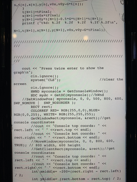 to 40 inclusive ti a function called fComputerTrajector(....) 4. Move the code