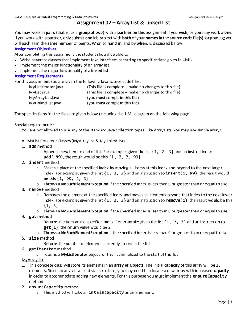 Need Help on turning these two files MyArrayList and MyLinkedList, without using