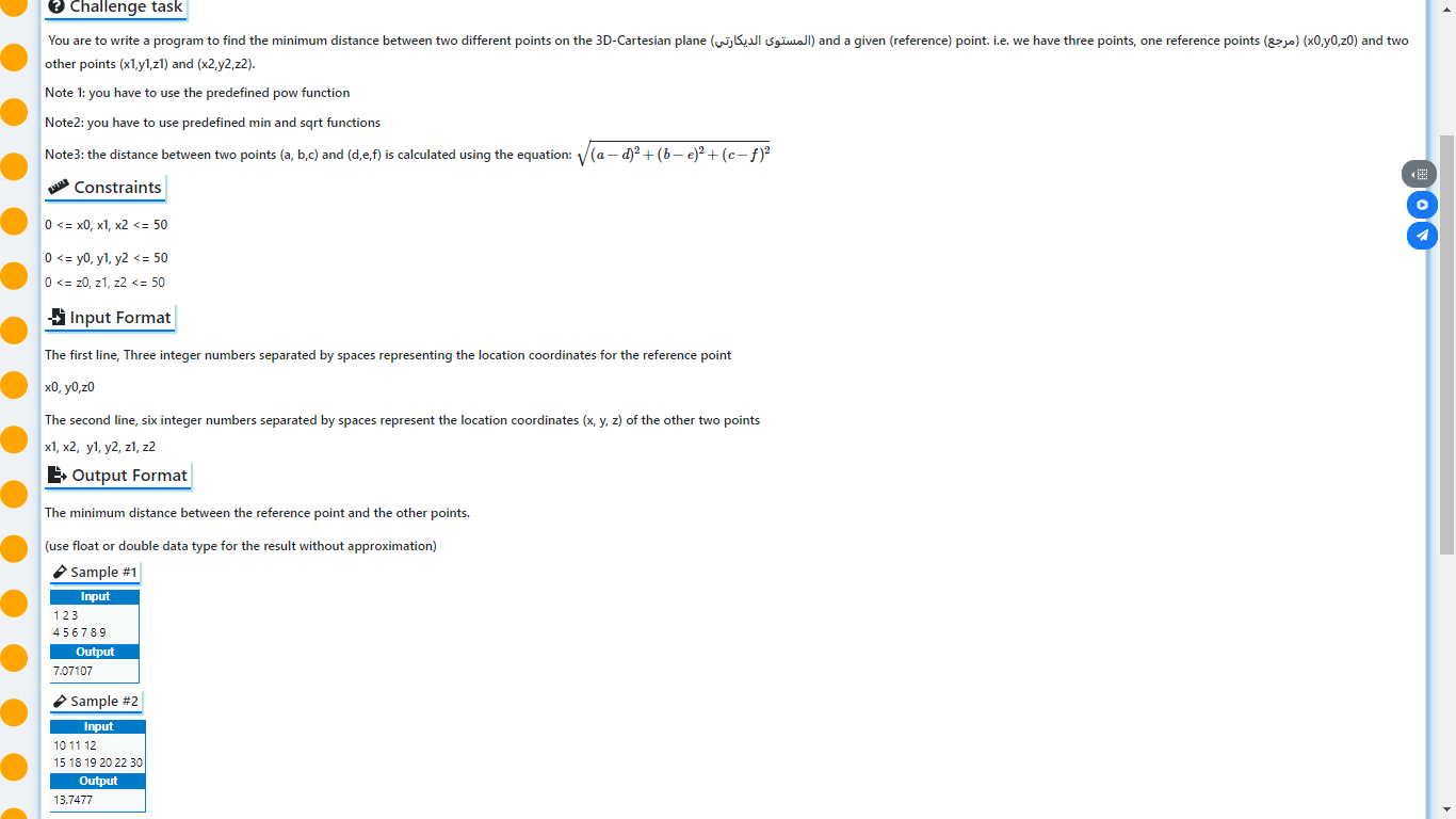 WRITE ME CODE IN C++ O Challenge task You are to write