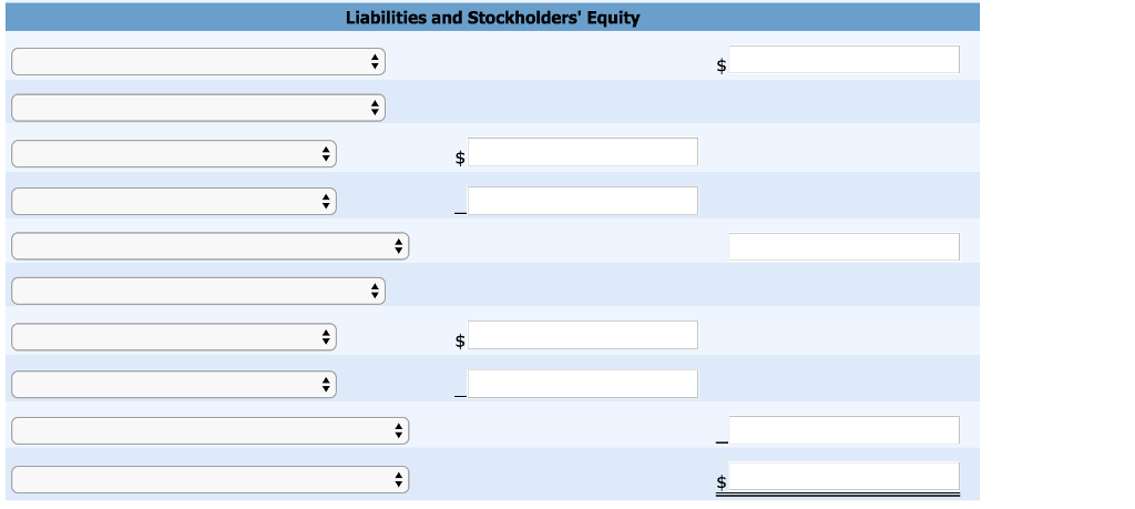 25,500 19,800 Bonds payable Equity investments 25,000 Plant assets (net) 67,500 Common