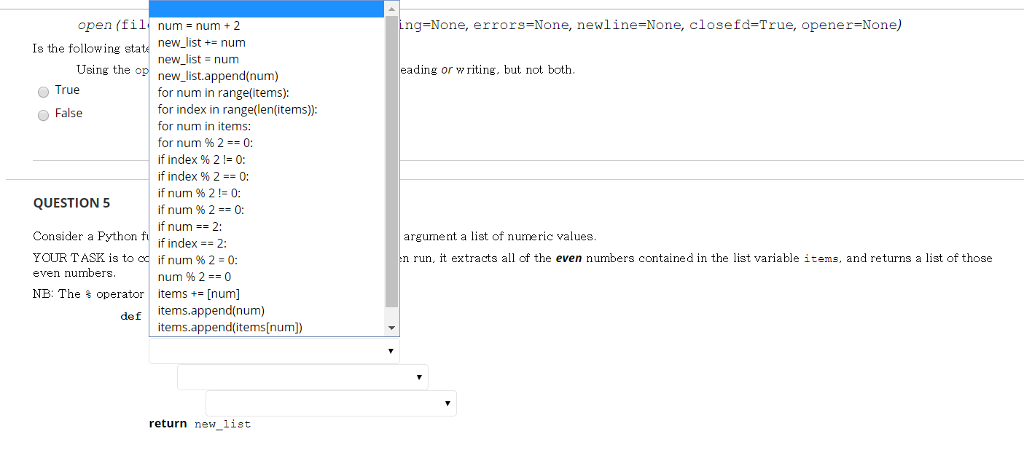 list of integers called rainfall. Which of the following blocks of code