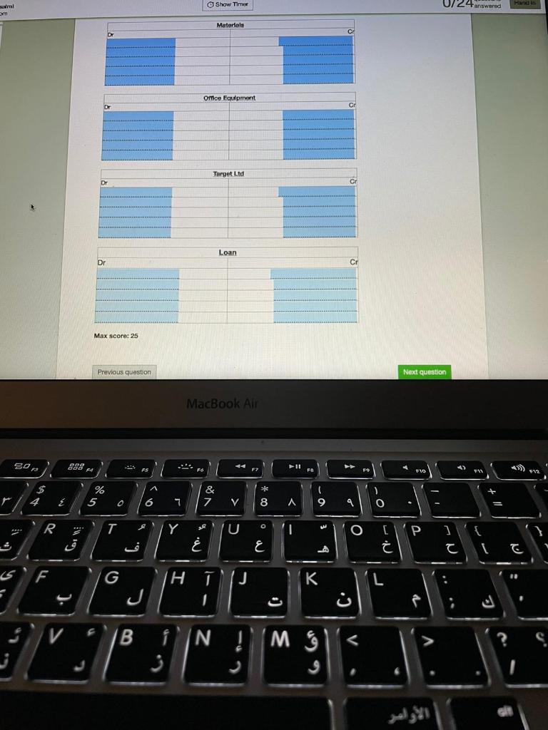 Entry Book Keeping 36 murks in total a) Enter the following transactions