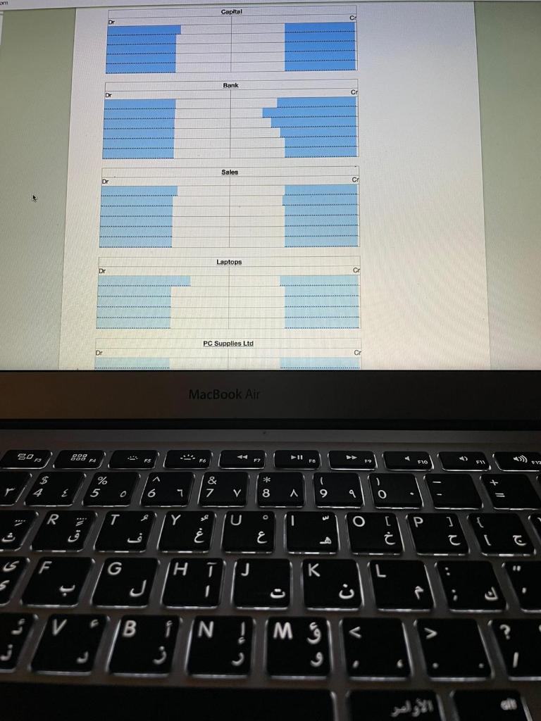 into the double-entry book-keeping accounts (T-accounts) for December 2019. 1 mark for