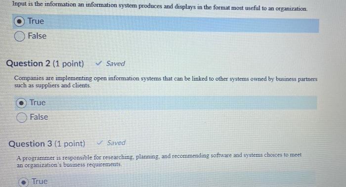 every system has a single goal Input is the information an information