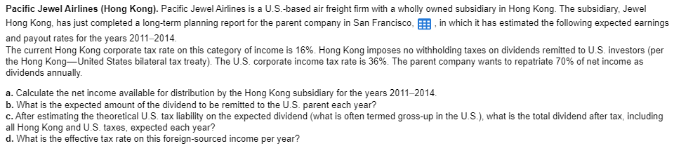 Please help with a, b, c, and d. Thank you Pacific
