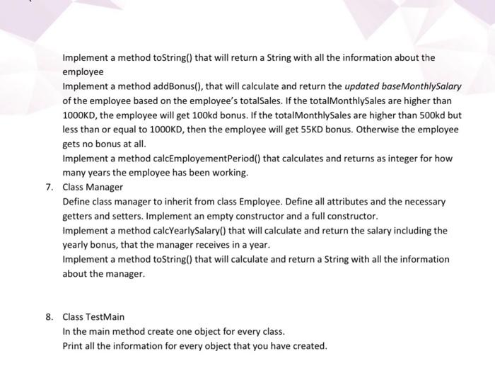 exercise below and implement the code in Netbeans. |oals WOCOMPLETED Porton COMPTE