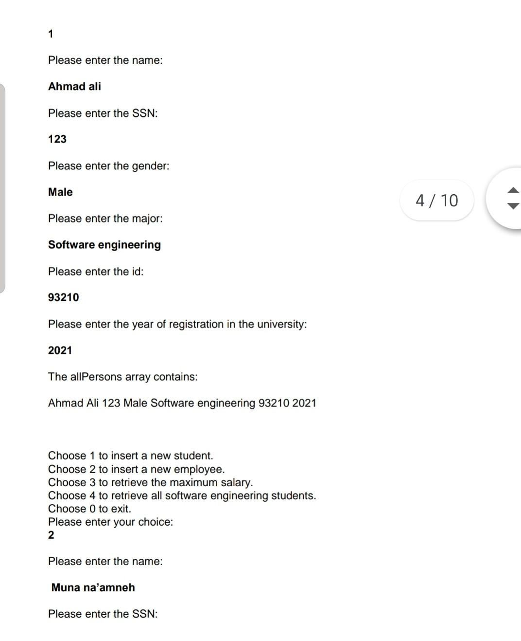 constructors) +getters and setters(you should include the setters and getters needed for