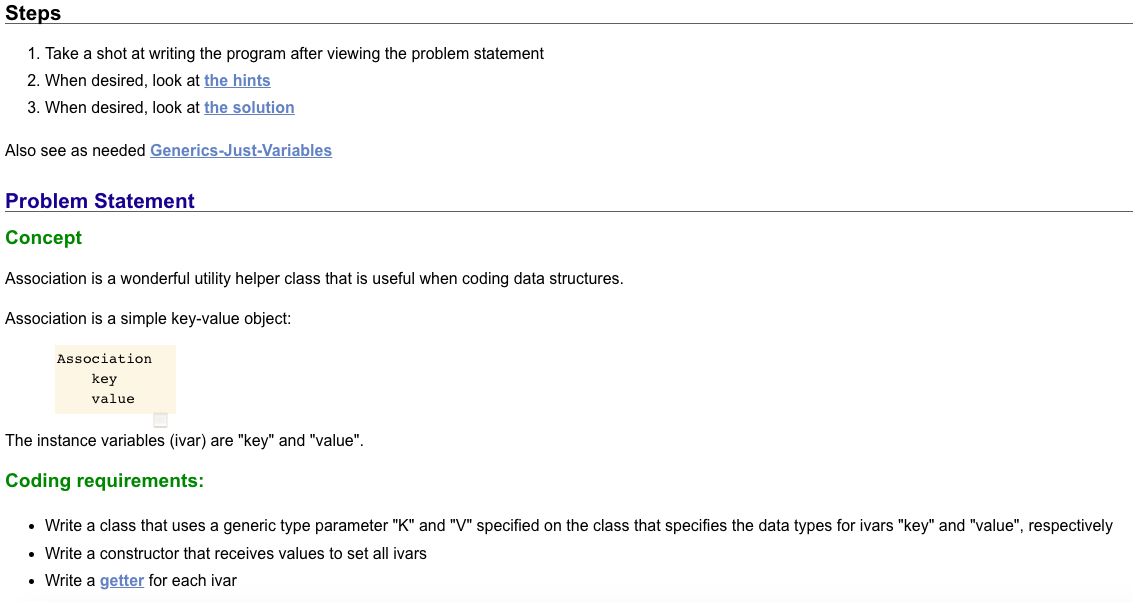  1. Take a shot at writing the program after viewing the