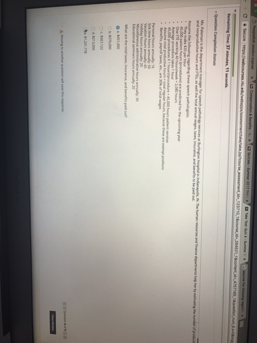 What is the right answer please Ms. Paleman is the department manager