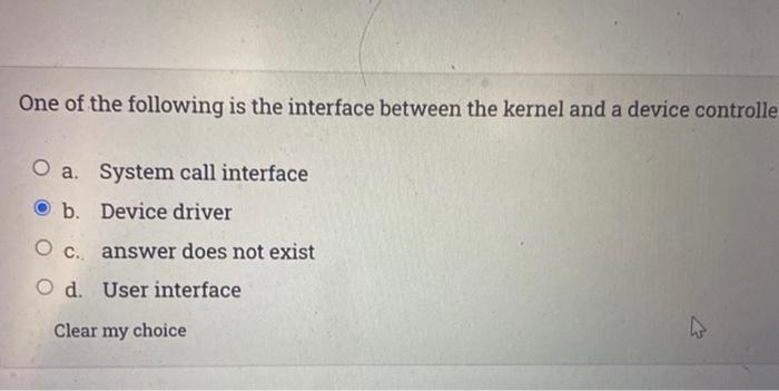 batch interface is an example of: a. OS interface b. answer does