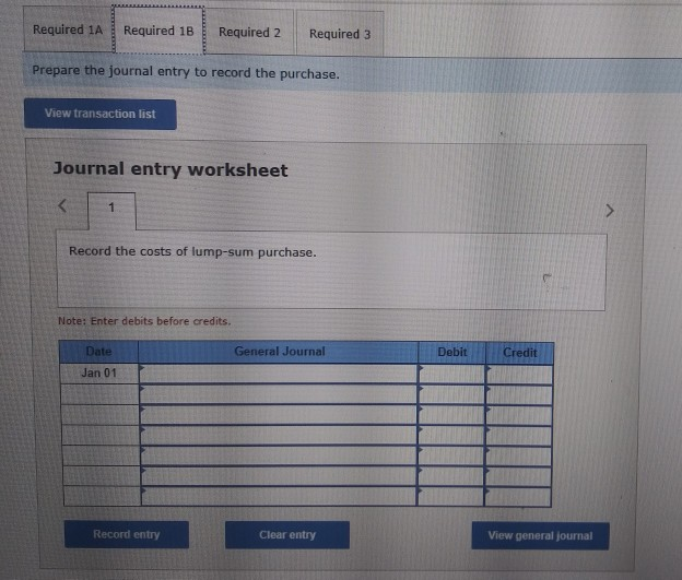 makes a lump sum purchase of several assets on January 1 at