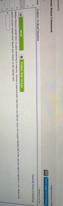  omework ment: Module 3 Homework Assignment Score: 0.00% Save Submit Assignment