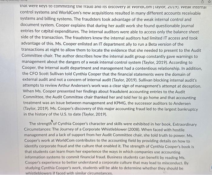 What management behaviors led to the financial fraud that was committed? 3)