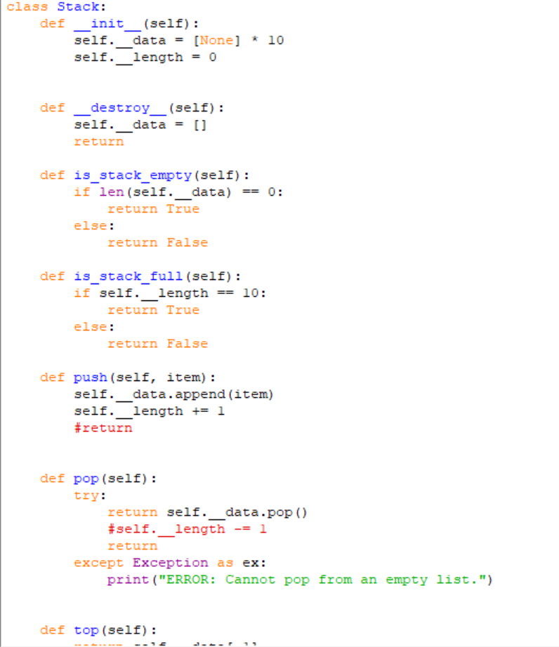 I am having to write a Stack class that uses postfix notation
