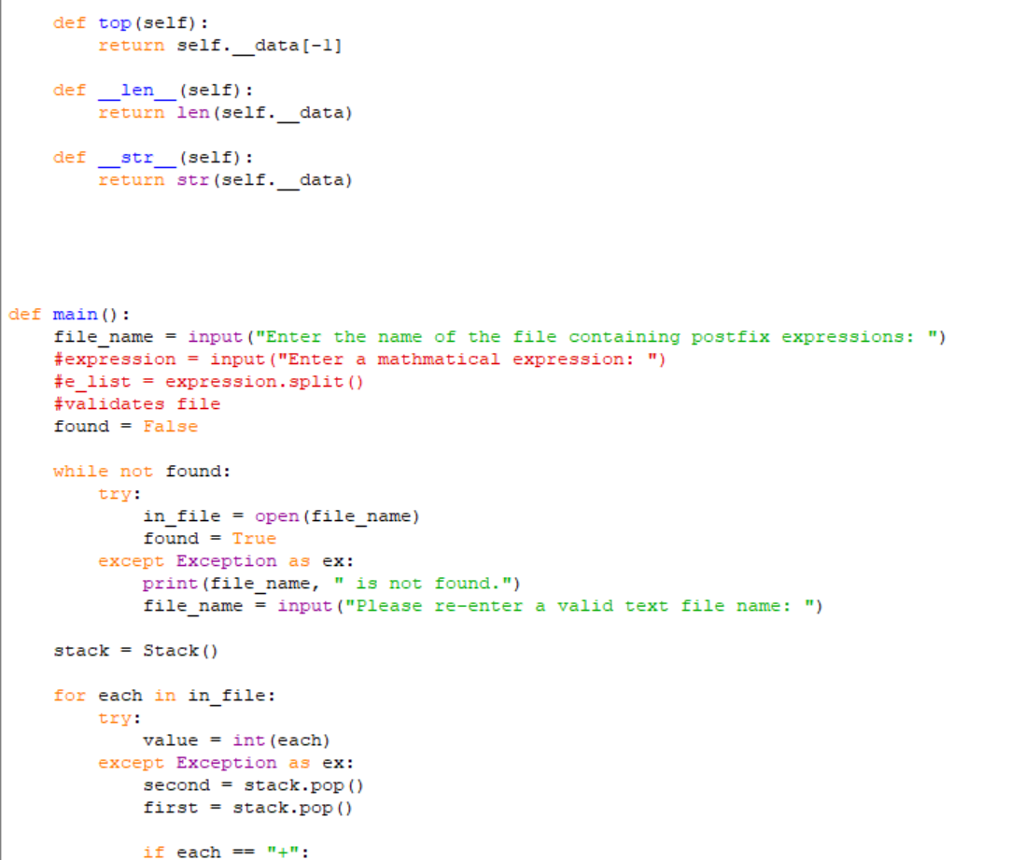 for calculating problems entered from a text file using Python. I have
