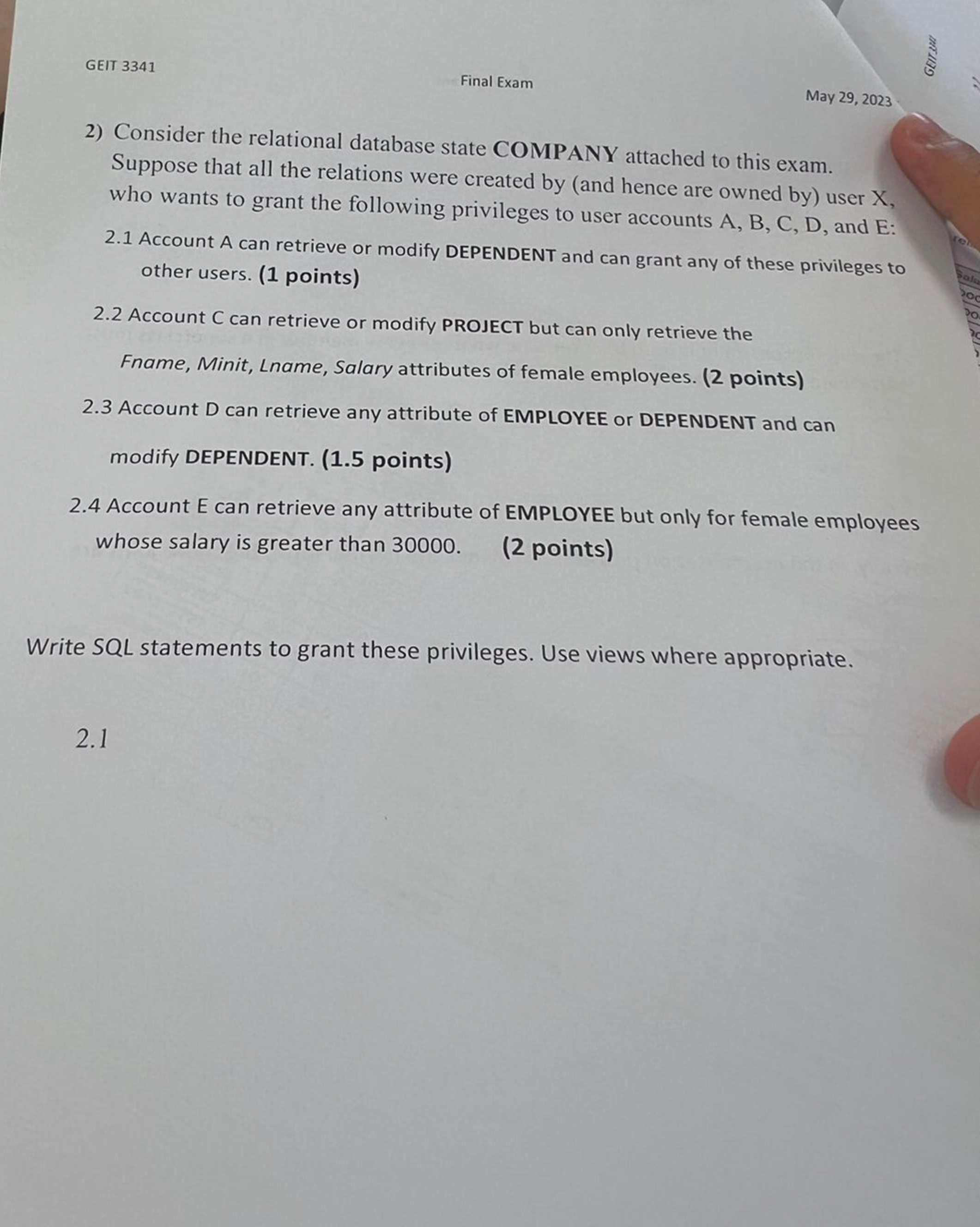  i need database pro exoerts only, look the pic belowI 