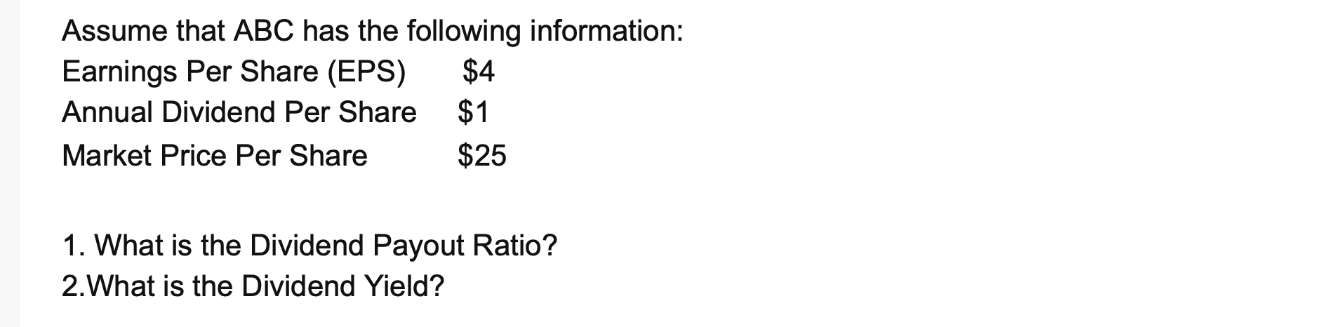 PLEASE TYPE THE ANSWER. Don't handwrite it Assume that ABC has the