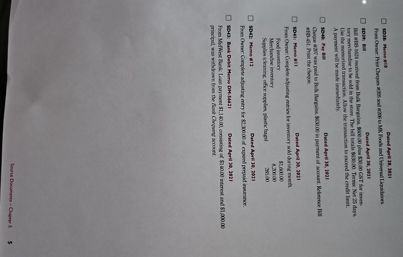 Bill \#BGI-2118 received from B&& Imports, $825.40 plus $41.27 GST for paper