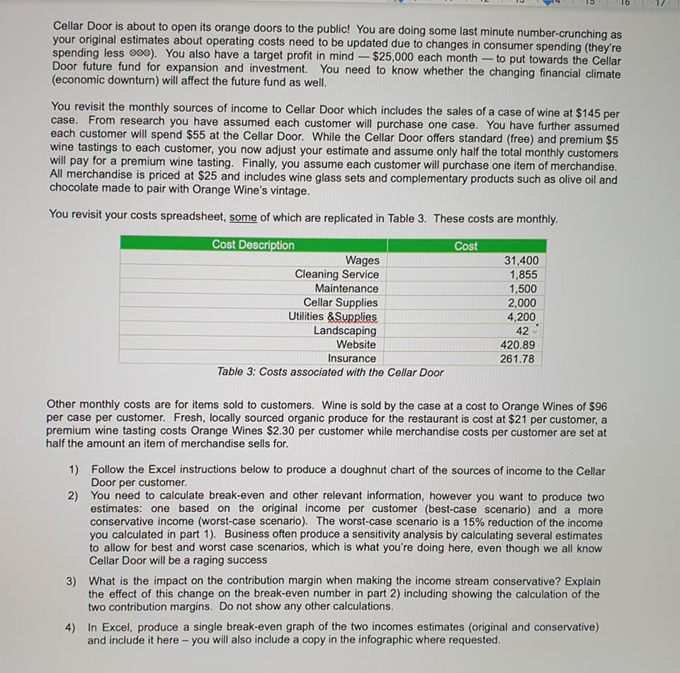 Please help answer these practice questions 0 10 Cellar Door is about