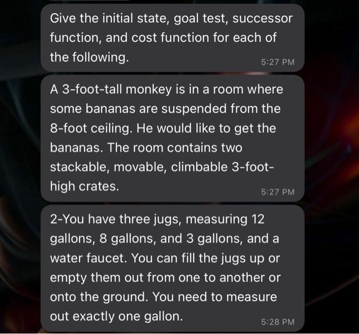 Could you help me with this ( artificial intelligence) Give the initial