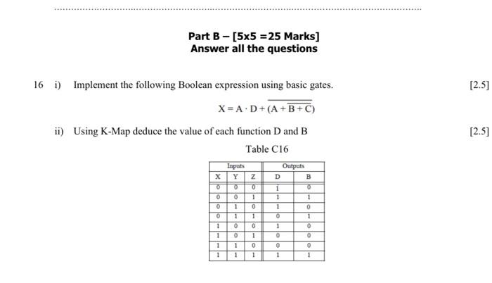  Part B - [5x5 = 25 Marks] Answer all the questions
