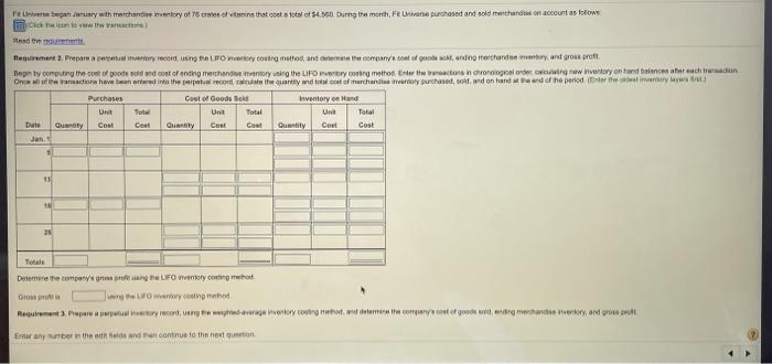 inventory costing method, and determine the company's cost of goods sold, ending