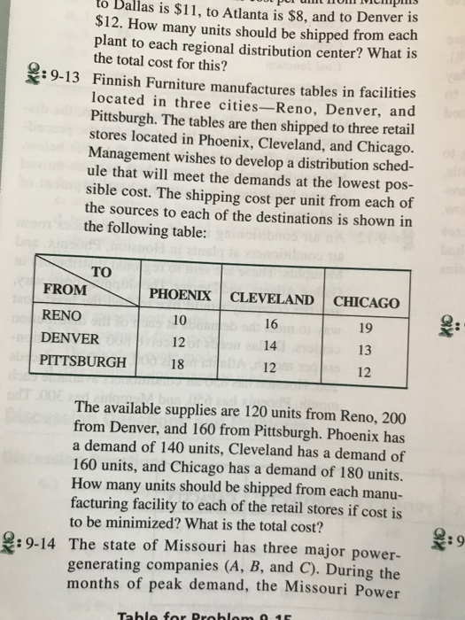  9-13 write the equations for the problem from gne chart. develope