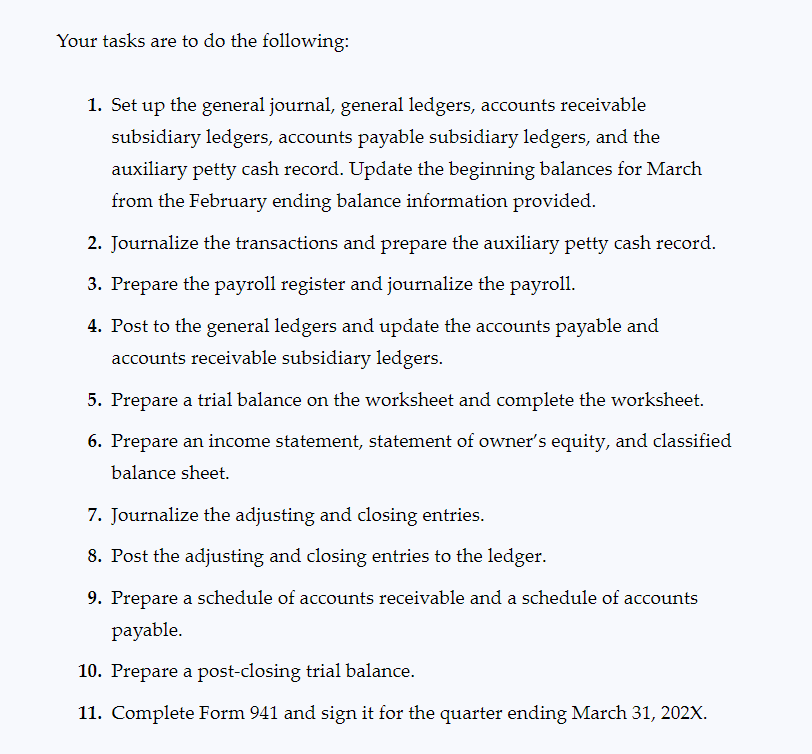 the PDF workpapers posted. You can create any workpapers by hand that