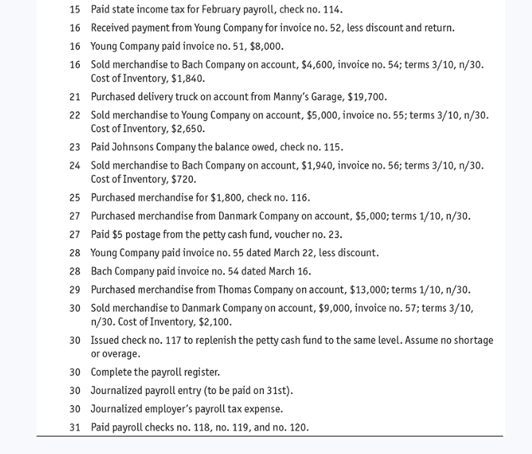 with getting the preparation of the payroll register completed. Then you will