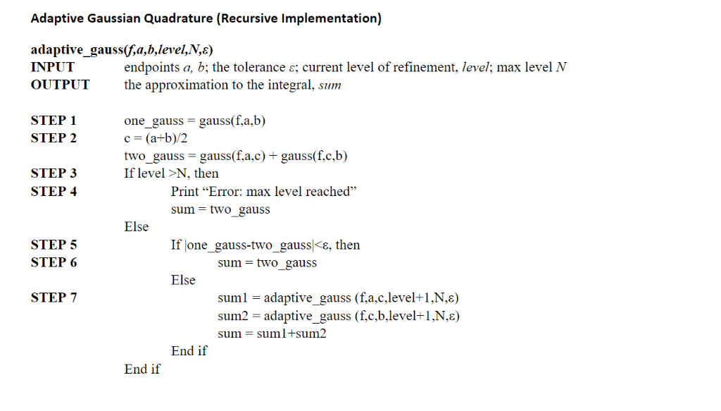 4.3. Write 3 functions for this recursive method. 1) A basic two-point