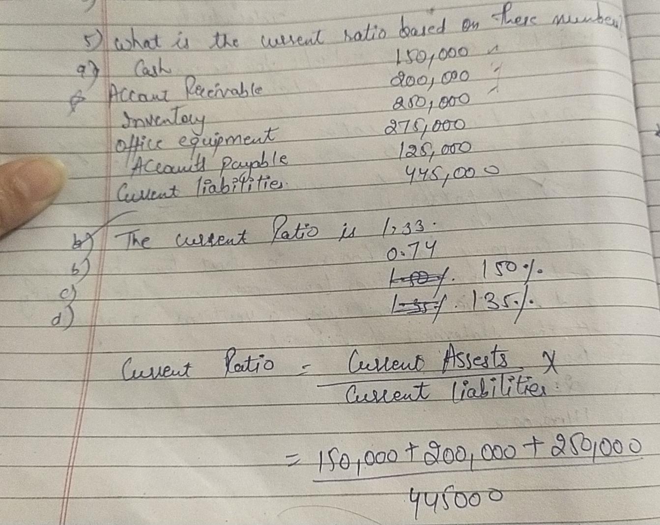 liabilities c) Capilar stock d) Returned liabilities. 44 on increase in a